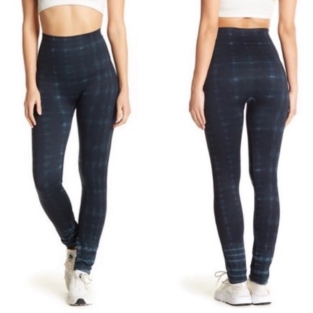 Spanx Look At Me Now Seamless Tummy Control Leggings Deep Blue Tie Dye Medium